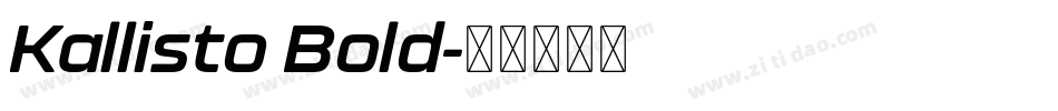 Kallisto Bold字体转换